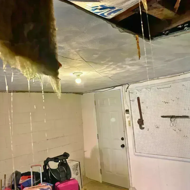 Before and after water damage restoration in West Peoria, IL